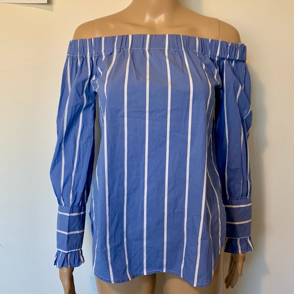 Mango blue stripped top size:4 / S
